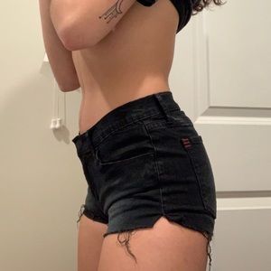 BDG Black Jean Shorts
